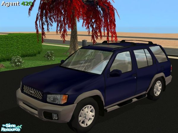 Sims 2 — Dark Metallic Blue Nissan Pathfinder by Agent420 — A Dark Metallic Blue Nissan Pathfinder Paint Job. MESH by
