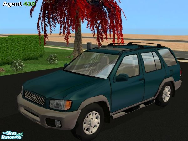 Sims 2 — Dark Metallic Teal Nissan Pathfinder by Agent420 — A Dark Metallic Teal Nissan Pathfinder Paint Job. MESH by