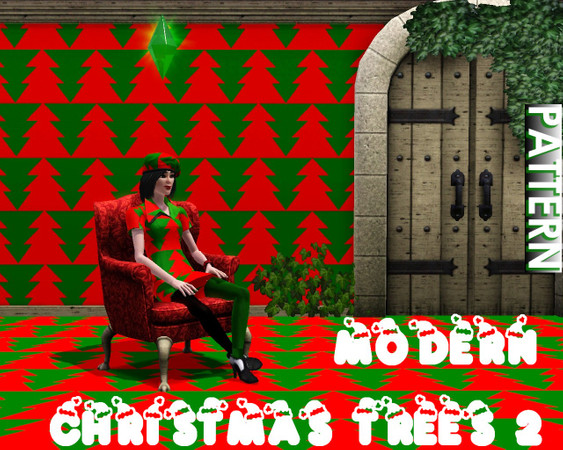 Sims 3 — Modern Christmas Trees Pattern nr 1 by MrDenue — It's winter time and Santa will visit us soon! Everyone knows