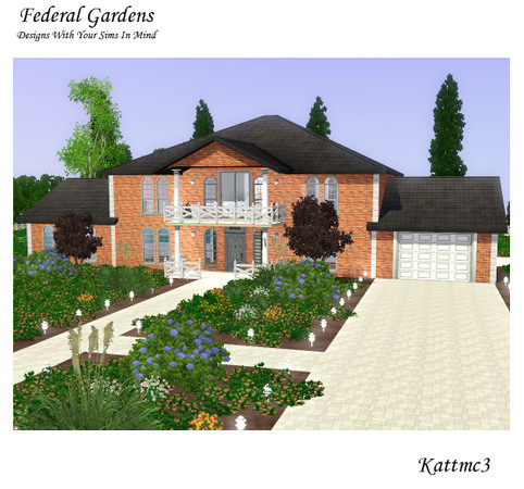 Sims 3 — Federal Gardens by kattmc3 — This amazing three bedroom, four bathroom home is perfect for a family looking for