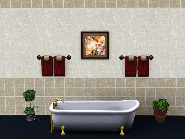 Sims 3 — Bathroom Seashells Art 6 by kattmc3 — Bathroom Seashells Art 