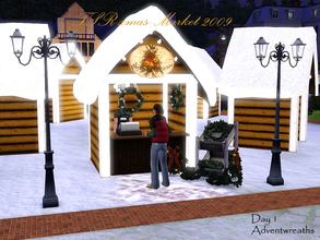 Sims 3 — TSR xmas-market 2009 Day 1: Adventwreathstand by Sasilia — The TSR-xmas-market is a community-project of SA's