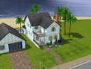 Sims 3 — Beach Traditional by jellilorum — Three bedroom home with detached garage. Beach front property. Decorated