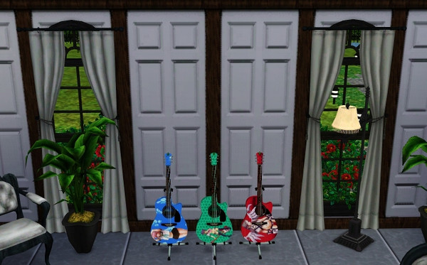 Sims 3 —  Anime Girl Guitars by evilerci — Guitars with cute anime girls on them