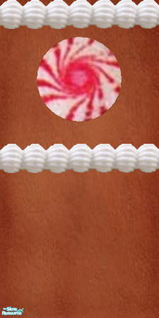 Sims 2 — Gigerbread red candy wall set - Wlgbcndyredfrosttrimmid by Kaeliana BrightStar — Gingerbread walls with red