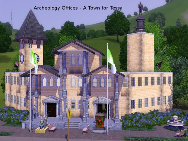 Sims 3 — 14 Sierra Tango - Archeology Offices by wolfspryte — 14 Sierra Tango - Archeology Offices - A town for Tessa