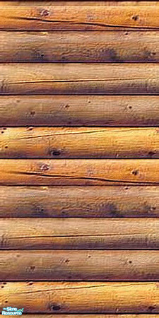 Sims 2 — log walls by kalamitykt — Log walls in honey-colored stain. Very nice for interior and exterior. 