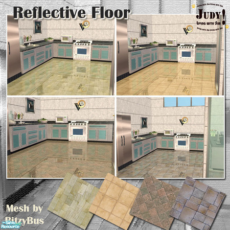 Sims 2 — Judy_Reflective Floor - Stone by judyhugsnoopy — More recolor reflective floor for your Sim's house kitchen or