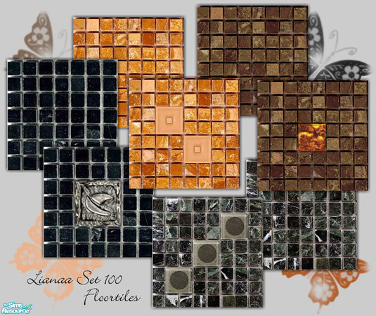 Sims 2 — Set 100 Floor Tiles by TSR Archive — Set 100 Floor Tiles