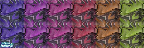 Sims 2 — Modern Art is Gratitti set by tamlfra — Six colorful brick walls, to liven up your space!