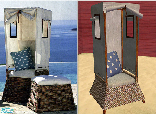 Sims 2 — a place in the sun - B43 Wicker Garden Chair by Birgit43 — sorry for the pic colors. looks better ingame!