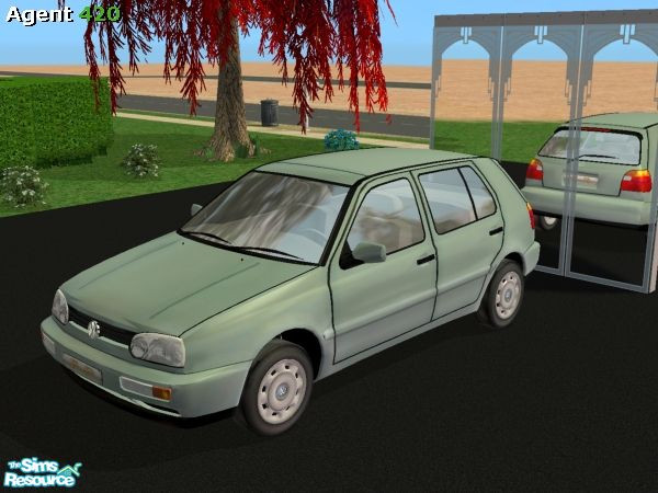 Sims 2 — Metallic Grey-Blue VW Golf by Agent420 — A nice Metallic Grey-Blue VW Golf. MESH by Fresh-Prince. NL Required. -