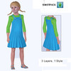 Sims 3 — Oepu CF Overall Dress by oepu — Overall dress for female childs by oepu