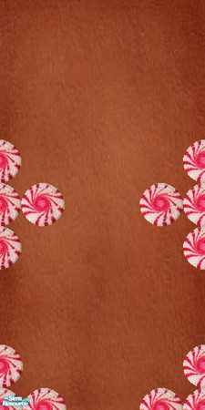 Sims 2 — Gingerbread red white candy set 1 - Wlgbcndyredwhtlftrghtmidbase by Kaeliana BrightStar — Gingerbread wall with