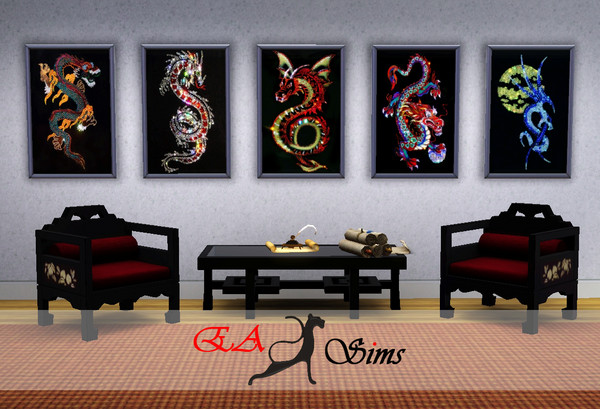 Sims 3 — Paintings-Five Dragons by Anactaсia — Paintings