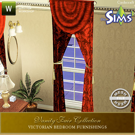 Sims 3 — Vanity Fair Collection Curtain by Cashcraft — An elegant curtain for your home. Created by Cashcraft,