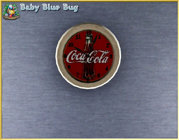 Sims 3 — bbb Coca Cola Wall Clock by babybluebug — bbb Coca Cola Wall Clock created by babybluebug. Found in buy mode,