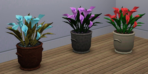 Sims 3 — Calla Lillies in 3 Channels by TheNinthWave — I've taken the calla lillies, and made it 3 channels instead of 1
