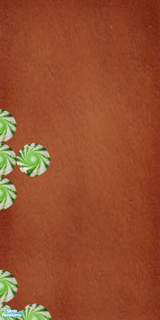 Sims 2 — Gingerbread green & white wall set 2 - Wlgbcndygrnwhtlftmidbase by Kaeliana BrightStar — A gingerbread wall