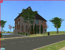 Sims 2 — Stone Cottage by PiratesBooty — This suburban home features medium wood furnishings throughout to create a warm