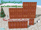 Sims 2 — gingerbread purple & white set 3 by Kaeliana BrightStar — Gingerbread wall with purple and white candy for