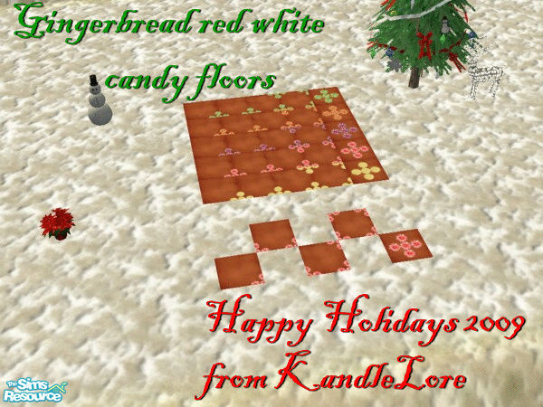 Sims 2 — Gingerbread red & white candy floor set by Kaeliana BrightStar — Gingerbread candy floor set for your sims