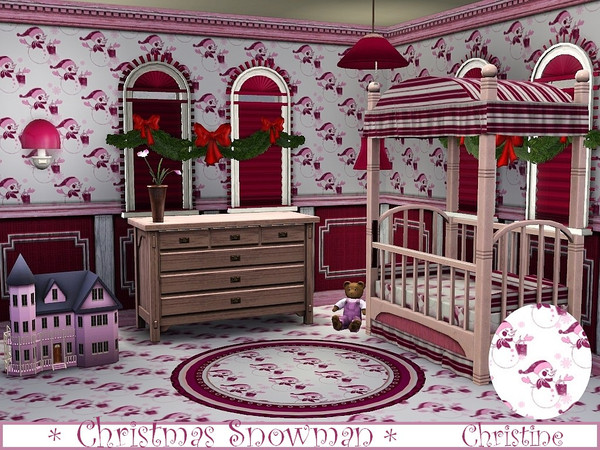 Sims 3 — Small Christmas Snowman BY Christine DV by cm_11778 — A cute snowman pattern that goes well with a child's room