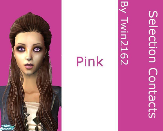 Sims 2 — Selection Contacts - Pink_4 by twin2162 — a sweet set of four colour contacts for your sim to enjoy. A Jessica