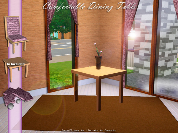 Sims 3 — Comfortable Dining Table by brandontr — BrandonTR@TSR