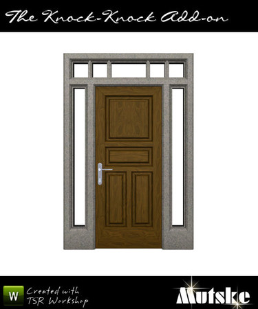 Sims 3 — Single Door Contemporary  by Mutske — Matches the Door double contemporary "Knock Knock" Door. 4