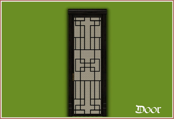 Sims 3 — Asian Door by Dgandy — Poly count - 576