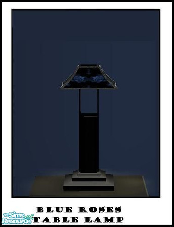 Sims 2 — Blue Roses  Table  Lamp by Bury me deep inside your heart — 
