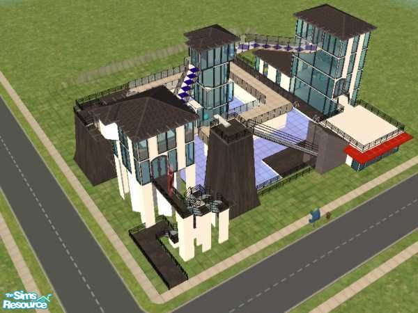 Sims 2 — Jumbo Swiming by McMicky — A cool comunity center where your Sims can try out the high dive. Or buy some clothes