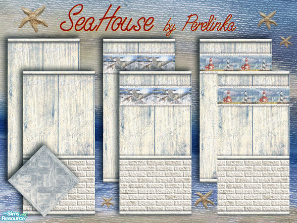 Sims 2 — SeaHouse Set by perelinka — White old panels set. Great for the house by the sea.