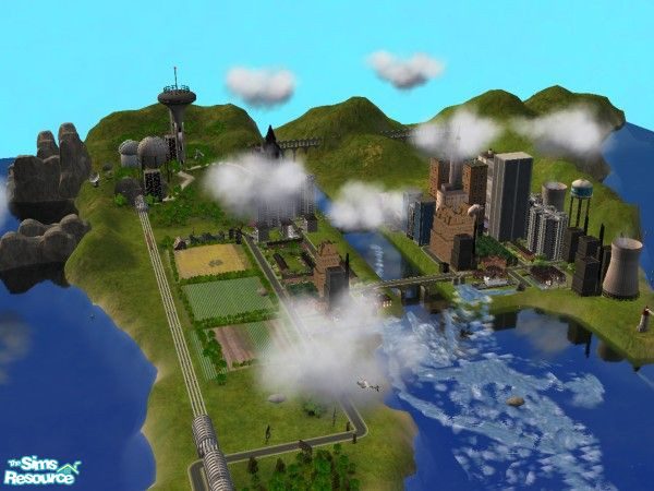 Sims 2 — Tadstoke by Hazy13 — This is the Downtown for the Mumbles. So the picture to the right is how I have it in my