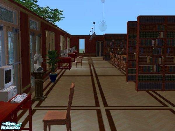 Sims 2 — Pleasantview Library by Mother1979 — Ever wondered why there isn't a library in PV. Well, not anymore. There is
