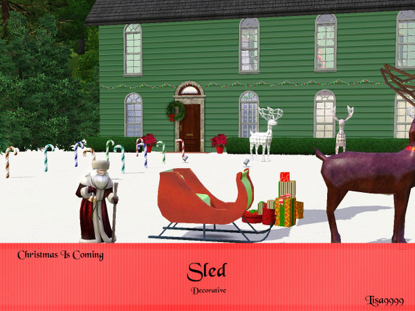 Sims 3 — Sleigh by lisa9999 — Decorative sleigh. Lisa9999 TSRAA