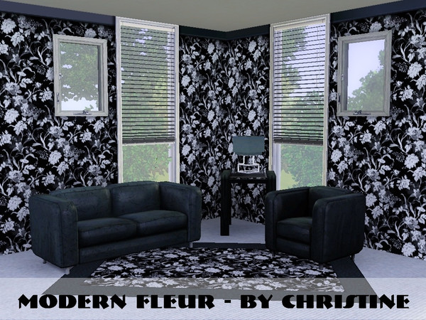 Sims 3 — Modern Fleur Print dv001 by cm_11778 — A modern floral print that looks good on walls, floors and rugs. As