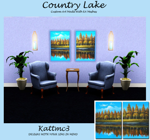 Sims 3 — Country Lake by kattmc3 — This is a great 2 piece picture. You could seperate the two or keep them together. I