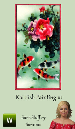 Sims 3 — Simromi_Japanese_Koi_Painting_3 by simromi — Japanese Koi Painting_3