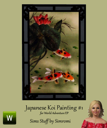 Sims 3 — Simromi_Japanese_Koi_Painting_1 by simromi — Japanese Koi Painting 1