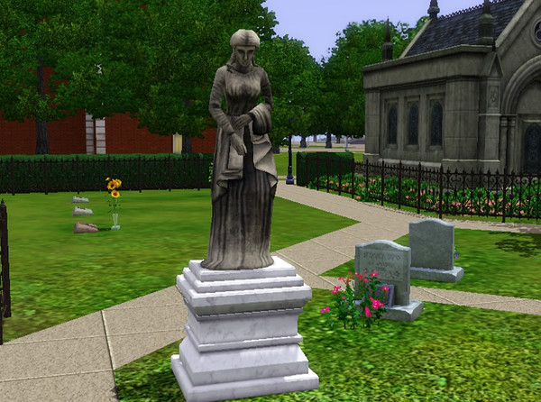 Sims 3 — Grey Woman Of Sim City (Community/Residential) by TheNinthWave — This statue is perfect for your cemeteries and