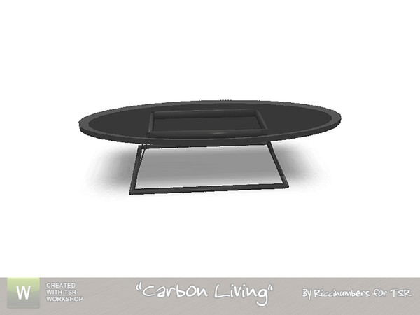 Sims 3 — Carbon Living Coffee Table by TheNumbersWoman — Sims need some place to put their feet, or stuffs. By