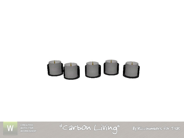 Sims 3 — Carbon Living Candles by TheNumbersWoman — To light the way in the brokest of times, I bring you candles. By