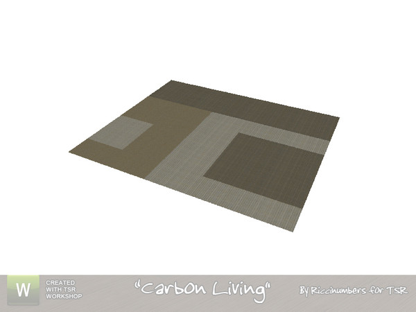 Sims 3 — Carbon Living Rug by TheNumbersWoman — Strange, but you know...cheap! By RicciNumbers at TSR.