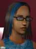Sims 2 — Laid Back Blue/Black by SongOfSerenity — An edited version of Maxis\'s default black (and only black) straight