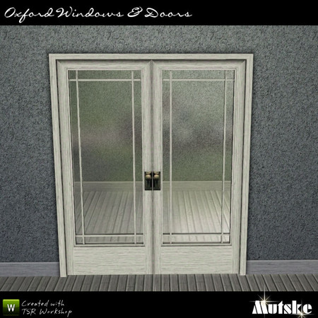 Sims 3 — Door Oxford 2x1 by Mutske — Part of Window & Door Oxford Collection. 4 recolorable parts. 6 Variations. Made