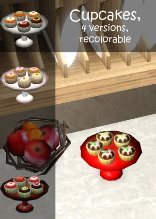 Sims 3 — Cupcakes  by tine93 — Small Cupcakes Decoration for Kitchen and Dining-Room