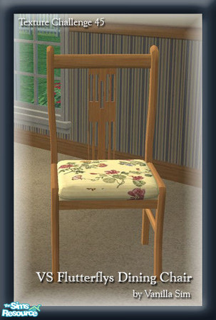 Sims 2 — VS Flutterflys Diningroom Chair by Vanilla Sim — 