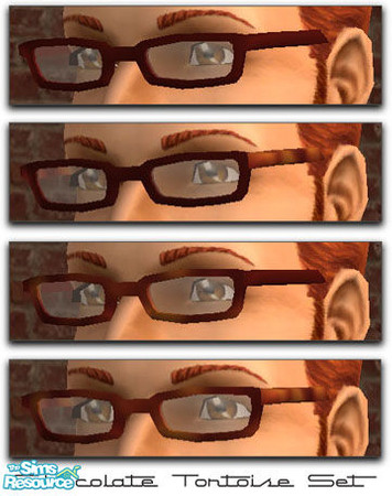 Sims 2 — Chocolate Tortoise Frames by macgirlffx — This is a set of recolors for the thick Maxis frame. This is based off